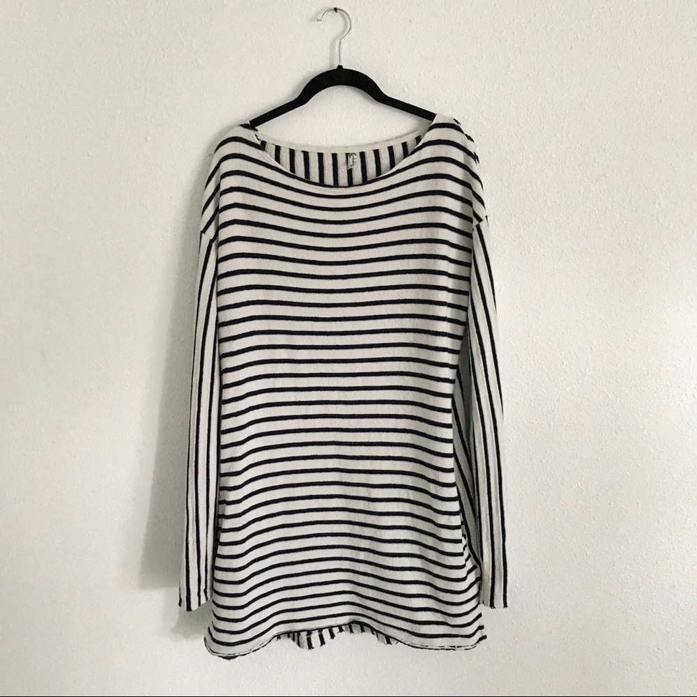 Free People Long Sleeve Striped Tunic